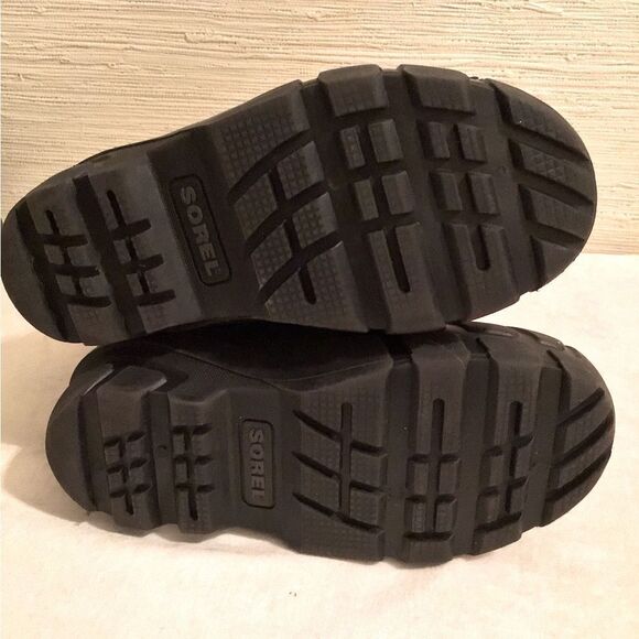 Kids Unisex Sorel Black Insulated Snow Winter Boots - Picture 4 of 5